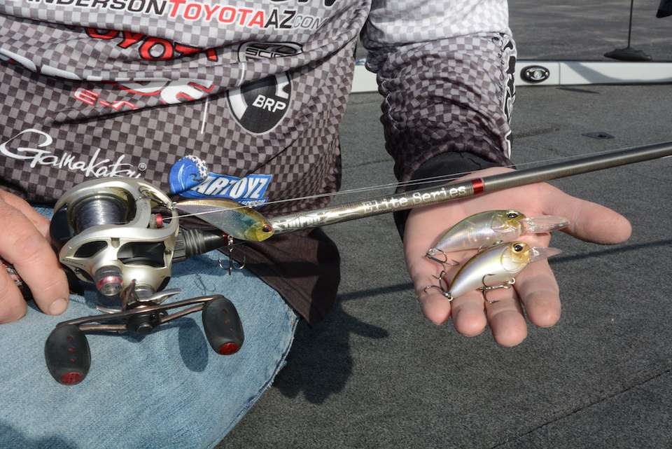 Top choices were Duo Realis M6511A and M625A crankbaits. He fished the baits offshore in 10 feet of water and made parallel casts along shorelines. Alternatively, he used a Duo Realis Vibration Lipless crankbait, hopping it off the bottom to trigger reaction strikes. 