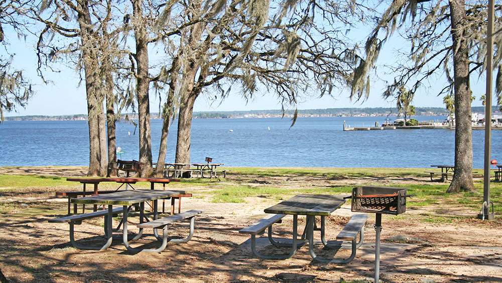 Lake Conroe Park and Lake View Marina are the official marina and take off for the 2017 GEICO Bassmaster Classic presented by DICKâS Sporting Goods, March 24-26. Lake Conroe Park, located at 14968 Hwy 105 West, Montgomery, Texas, is where the pro anglers will group up waiting for their number to be called out to begin fishing. Anglers will launch at Lake View Marina and then idle over to Lake Conroe County Park and line up for take off. Launch time is 7:20 a.m., Friday, Saturday and Sunday â Weigh-in is 3:00 p.m. at Minute Maid Park in Houston.