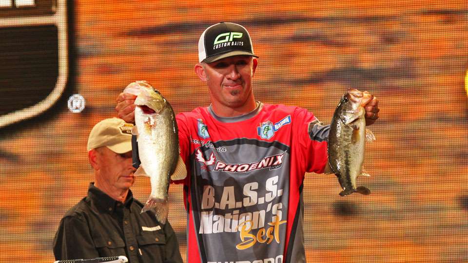B.A.S.S. Nation angler Darrell Ocamica managed three fish for 9-3.