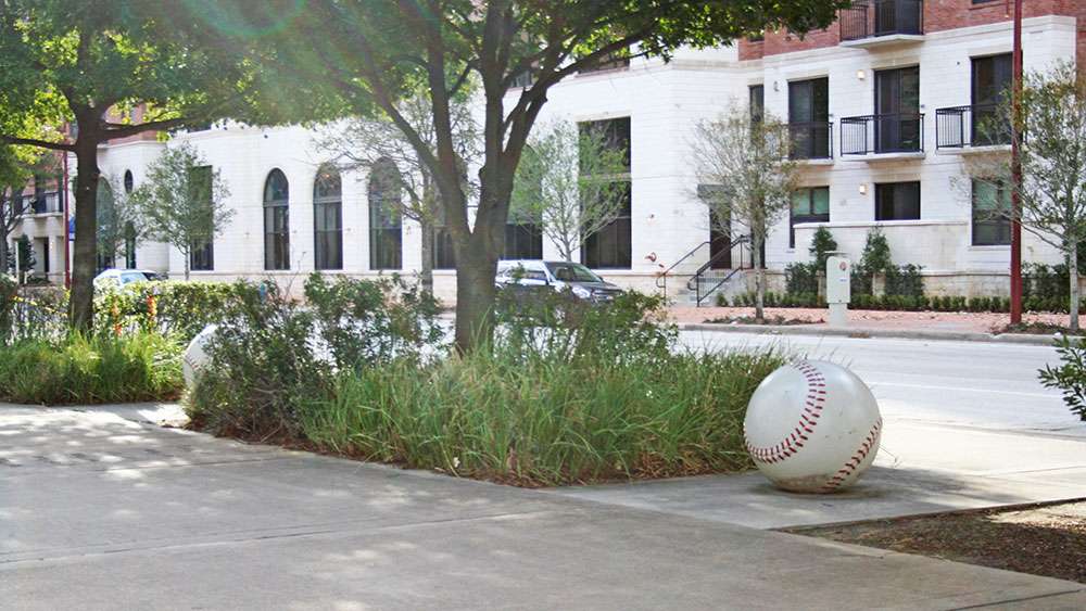Come to Houston in the spring when the Astros start playing baseball and you might find a homerun baseball in the street, not as big as this one though.