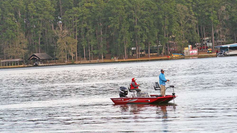 Fishing one of the arms and coves on the northern end of the lake are favorite fishing haunts of Lake Conroe bass anglers.