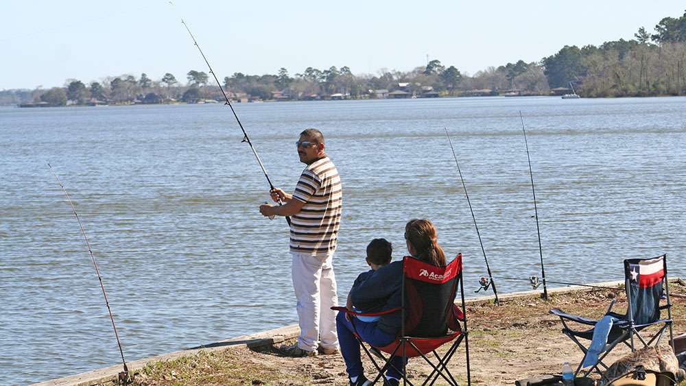Besides plentiful places to launch your boat, the cleared areas around, or close to the ramps, provide good fishing places for the angler that does not have a boat.