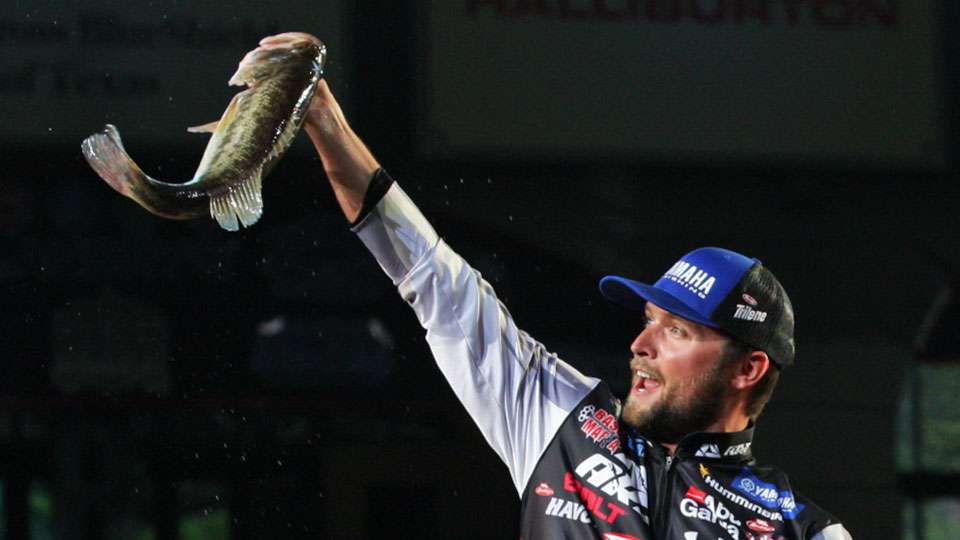 Justin Lucas shows off his big fish.