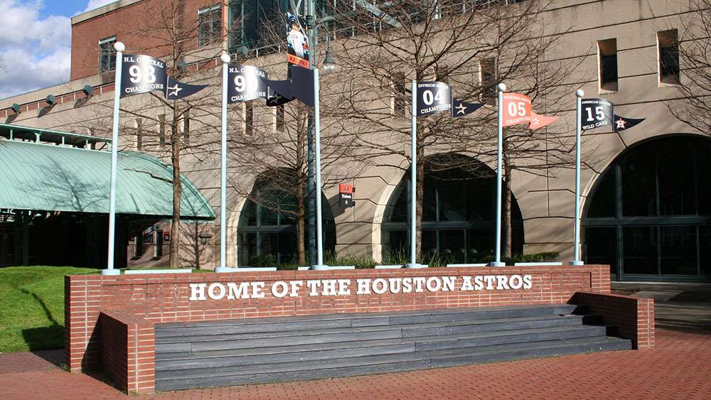 Main entrance to Minute Maid Park where all the excitement begins on weigh-in days.