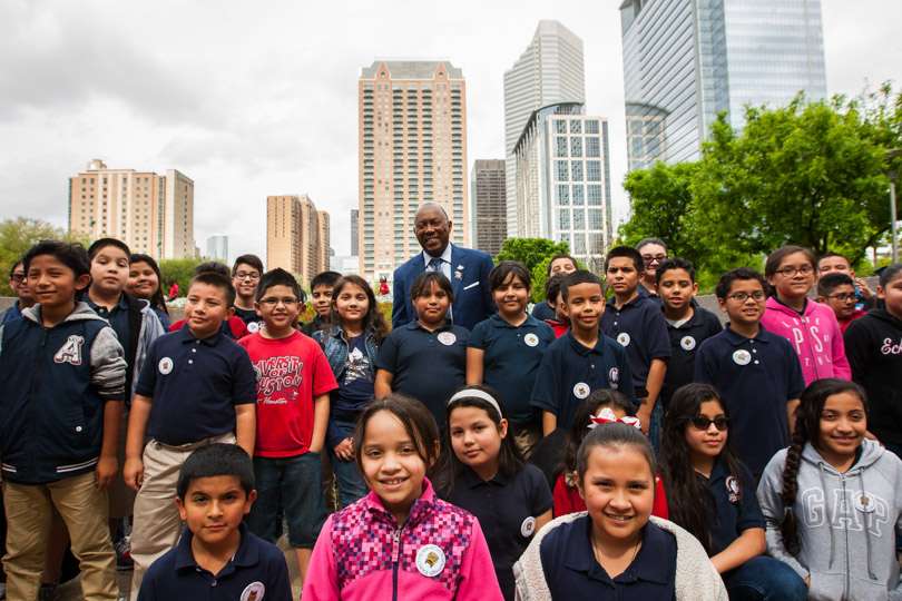 The mayor of Houston Sylvester Turner took time out of his day to come down to the Shell Bassmaster Get Hooked on Fishing presented by Academy Sports + Outdoors to spend time with the youth.
