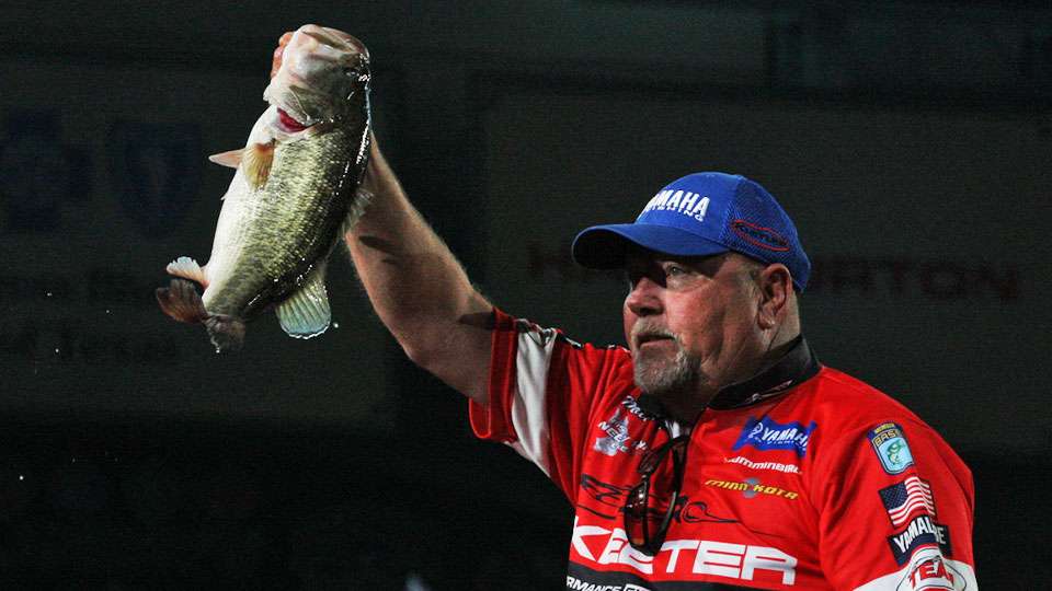 Matt Herren had one of the mid-size bass in his bag of 19-7, which should have him smiling.