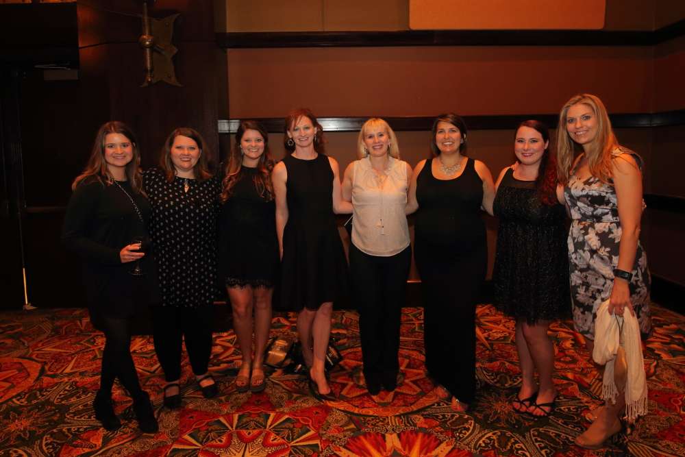 B.A.S.S. staffers, from left: Helen White, Emily Hand, JamieDay Matthews, Laurie Tisdale, April Phillips, Heather Miller (from GunPowder), Mandy Pascal, Gretchen Sheppard. 