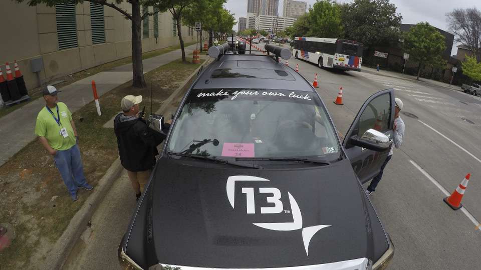 Dave Lefebre, who is in the Top 6 after Day 1, rolls up to Minute Maid Park.