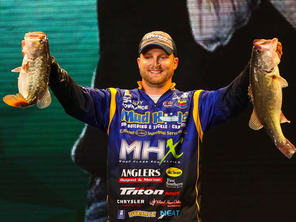 Bradley Roy, fishing his first Classic, had the second biggest bag at 22-11.