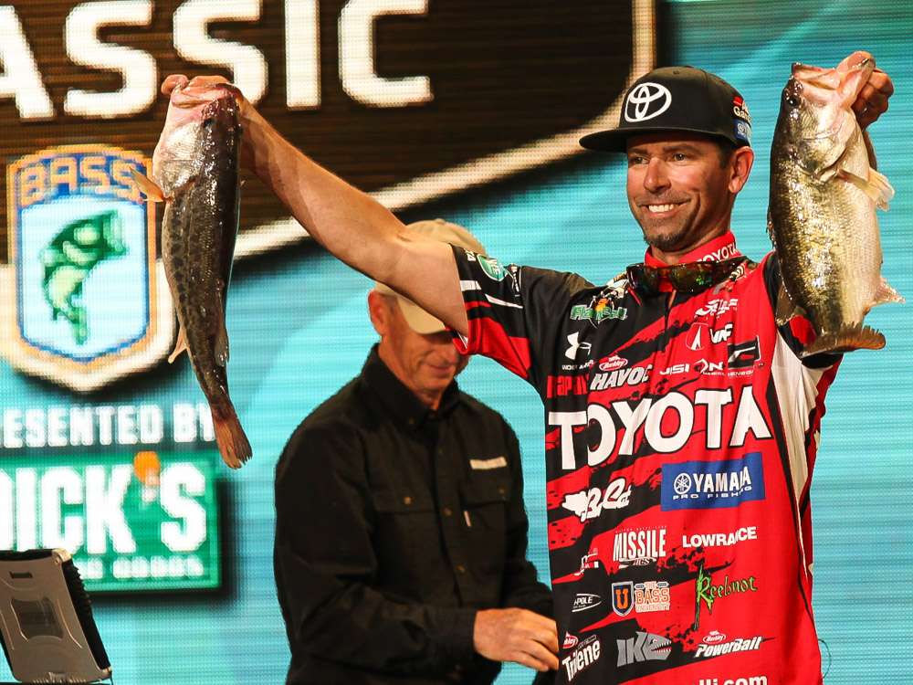 Michael Iaconelli had a big start and pretty good finish to weigh the fourth-best total of the day, 21-1.