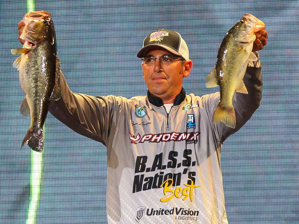 Ryan Lavigne, who won the B.A.S.S. Nation championship on Lake Conroe, found a big one late to total 16-10 and climb to 17th.