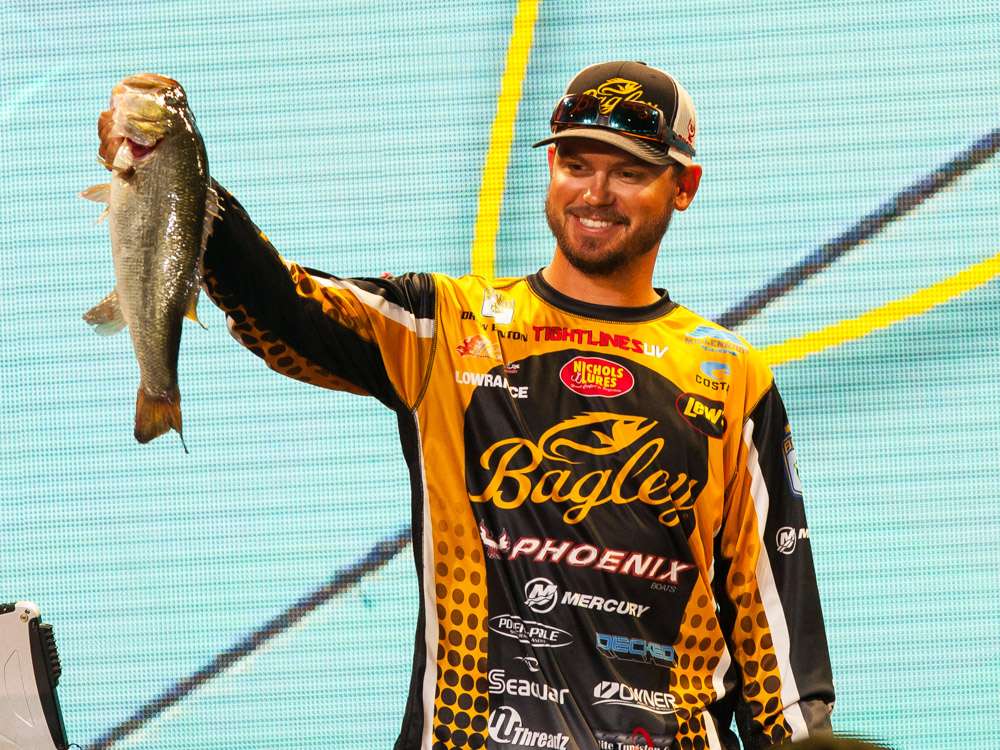 Fishing his first Classic after a Rookie of the Year season on the Elite Series, Drew Benton started with 13 pounds even and in 27th.