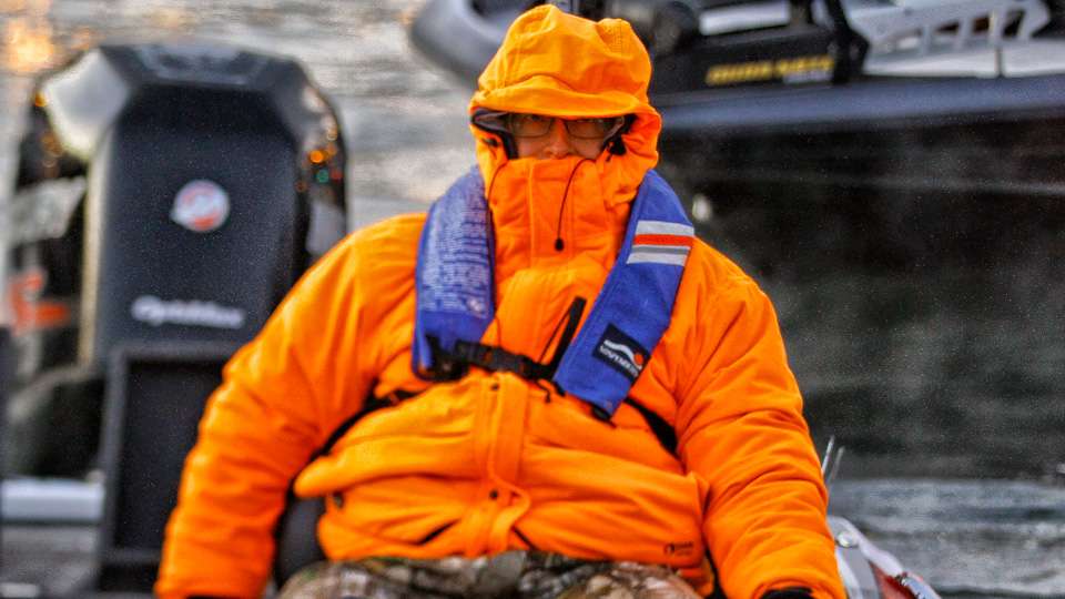 Some anglers choose to add layer upon layer to their warm-up wardrobe. 