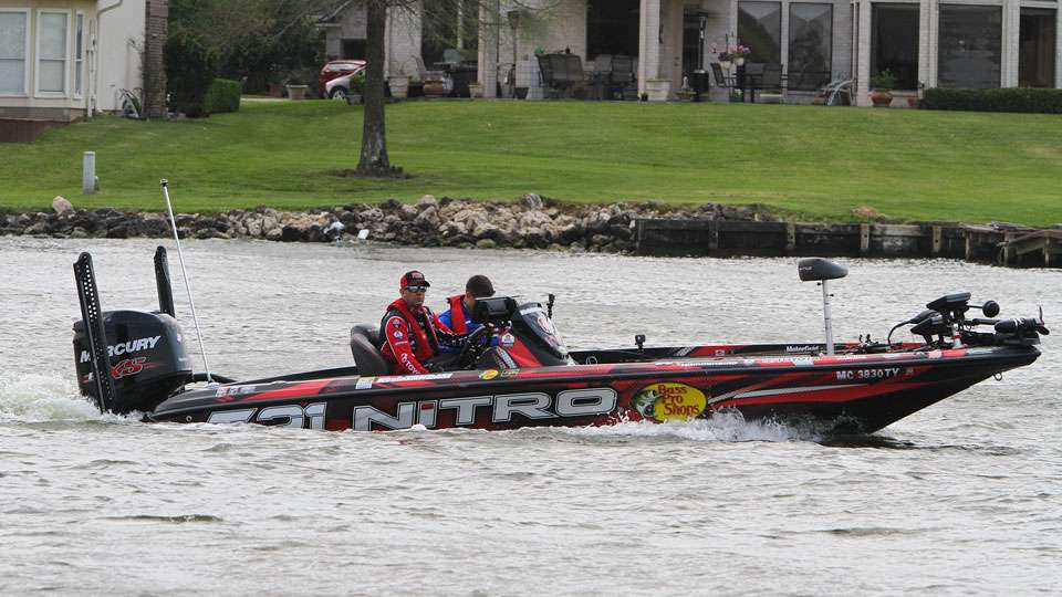 VanDam quietly caught a limit on Day One of the Bassmaster Classic, fishing without the huge spectator crowds that often trail him during big tournaments.