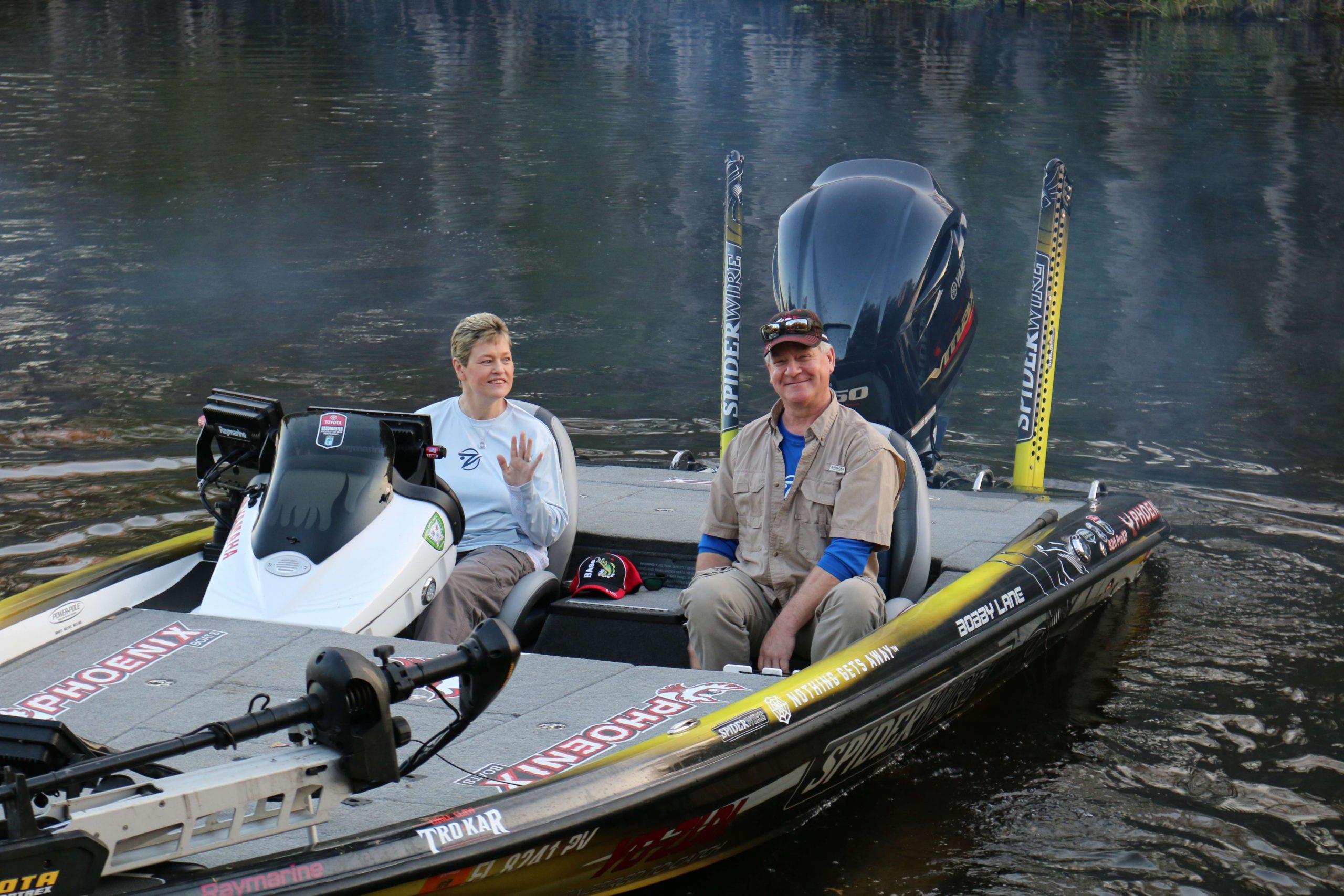 Ronda and Steve are ready to head out for a day of fishing with Bobby.