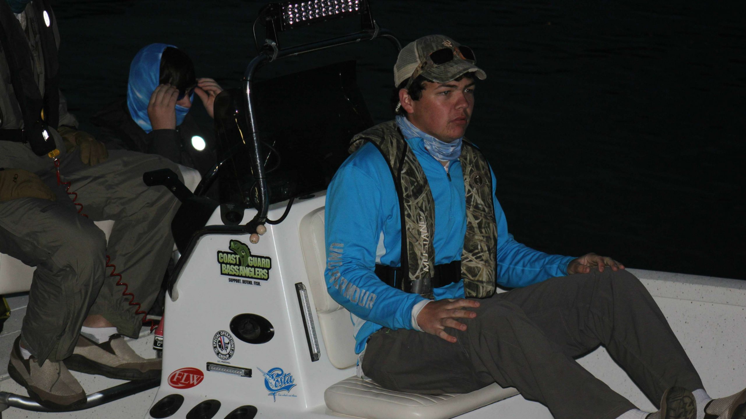 Kyle Little, at front, is teamed with Gage Ulrich. They were
on Boat 1 on Saturday morning.