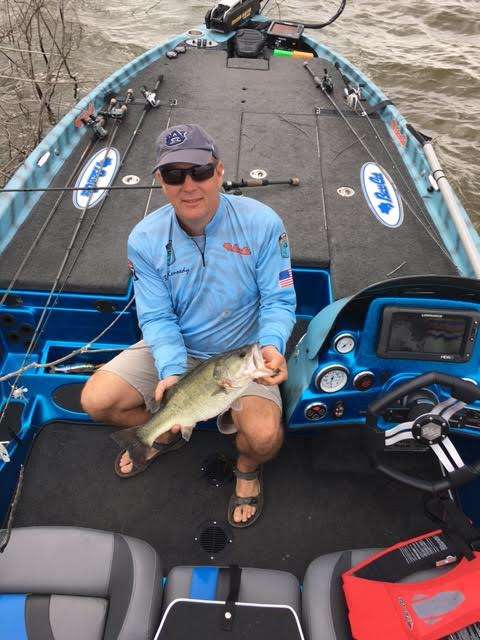 Steve Kennedy hauled this 4-pounder over two branch hang-ups to score again. 