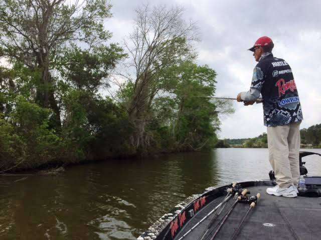Hartley has settled into a backwater area and brought five fish into the boat. Unfortunately only two have made the 16 inch size limit for the ride to Minute Maid Park this afternoon.