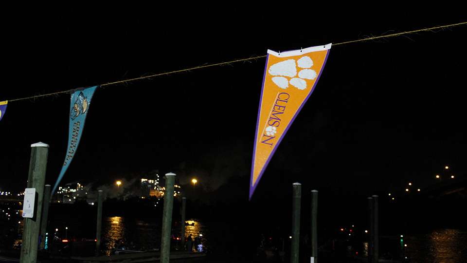 The local host of Georgetown County had pennants of the local schools and universities strung above the launch ramp.