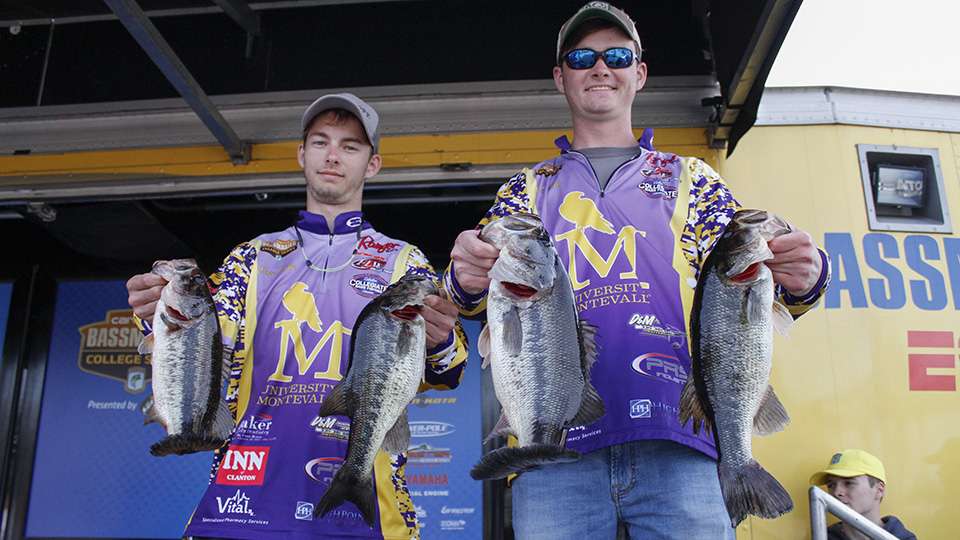 JT Russell and Chase Grubbs of the University of Montevallo (5th, 11-7)