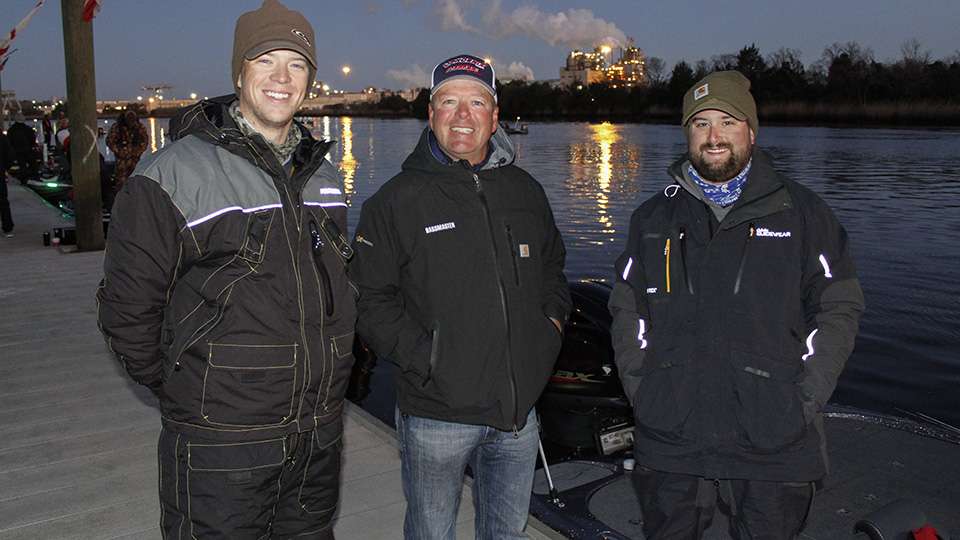 Former Elite Series pro Davy Hite, who now works with Bassmaster.com, showed up for the final launch and helped usher them out from takeoff.