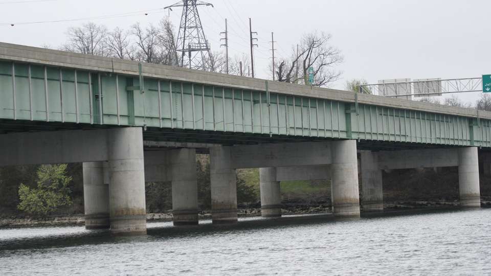 Bridges often congregate fish, but some of the Ozark bridges stand in 70 to 100 feet of water.