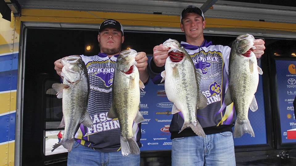 Jacob Louis and JT Russell of McKendree University (1st, 22-10)