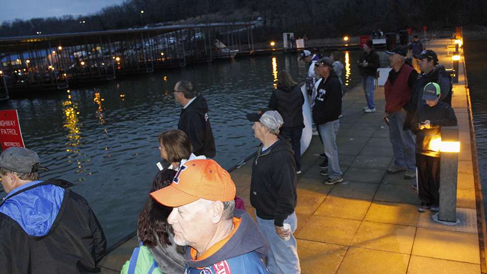 Parents and coaches gathered on the dock to root for their favorite teams.