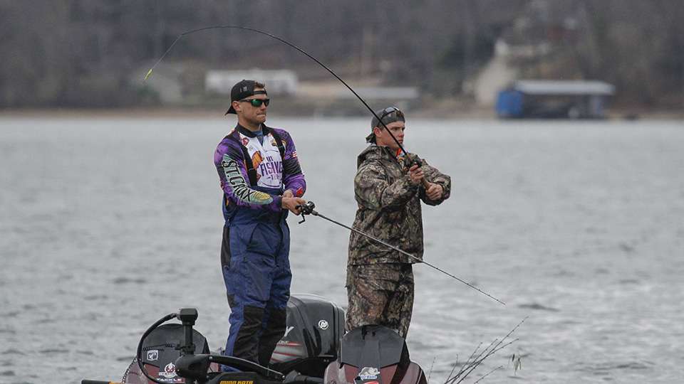 Matt Wolz and Wes Lashmett of Western Illinois were looking for a Day 2 comeback.