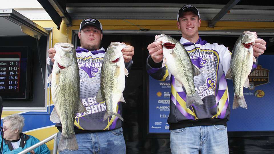 Jacob Louis and JT Russell of McKendree (3rd, 38-5)
