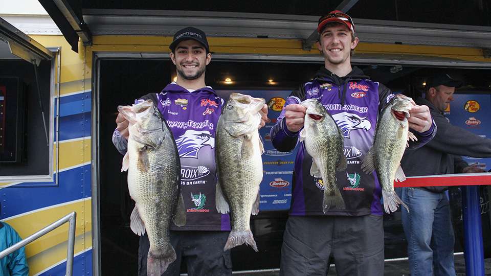 Louie Dazzo and Collin Cropp of Wisconsin-Whitewater (2nd, 40-15)
