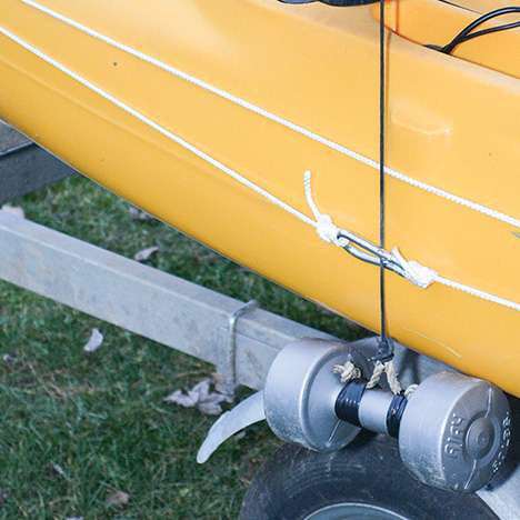 5. Clip your anchor line in the carabiner. Now you can run your anchor off the bow, stern or anywhere in between. Or, stow your anchor and clip on a drift sock.