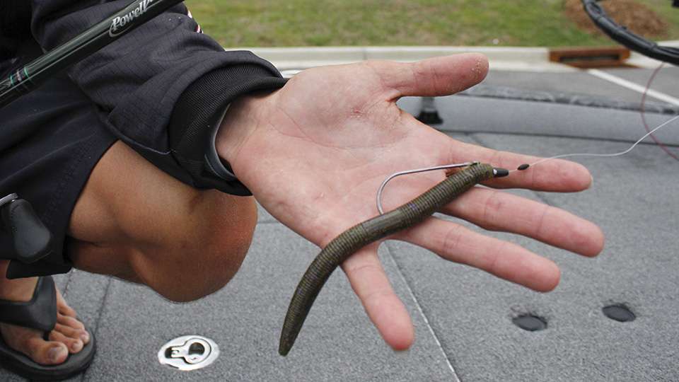 The 12th-place finisher caught all his fish either sight or bed fishing. Success came on this 5-inch soft plastic stick worm rigged to a 5/0 flipping hook and 1/16-ounce weight.  