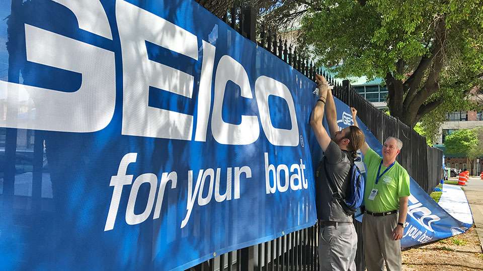 GEICO is the naming sponsor of the Classic, and workers put up a huge banner on fencing near the ball park. Houston is a true international city, so many folks walking around downtown had no idea what the Bassmaster Classic was, but many were amazed to learn about it and that someone would be leaving $300,000 richer.
