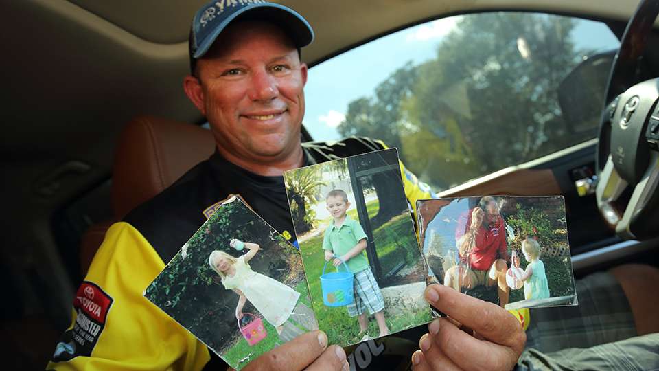 Bobby Lane puts between 35 and 45 thousand miles a year on the truck, and he keeps photos in the cabin to remind him of his family while heâs out on the road. 