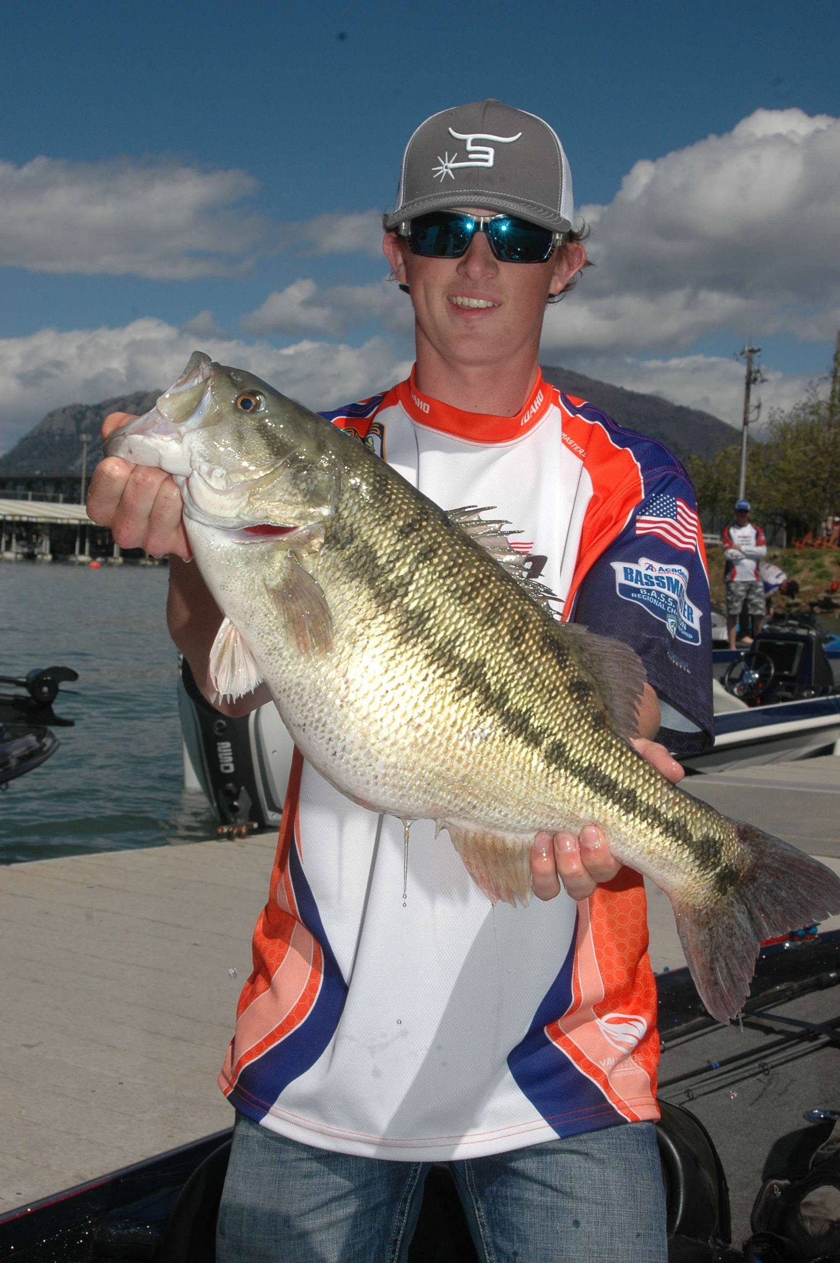 Bryson Mort on the Idaho B.A.S.S. Nation team caught the Big Bass the second day of the Shasta event. It weighed 8-pounds, 5-ounces.