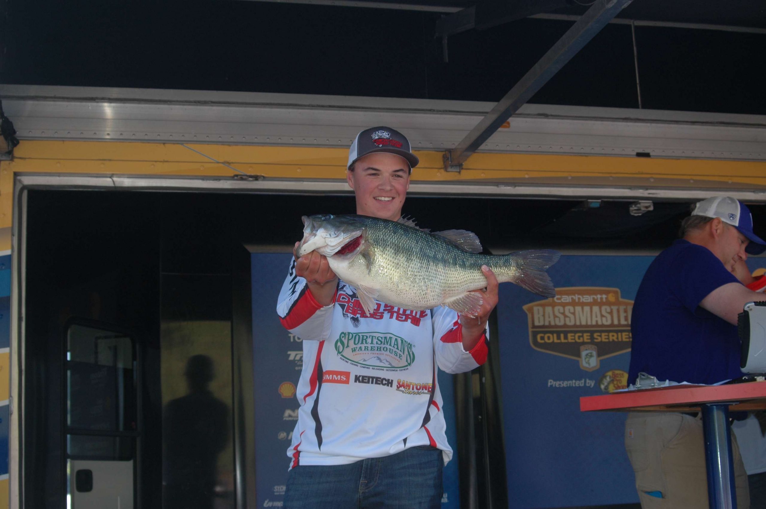 On the second day of the Carhartt Bassmaster College Series Western Regional at Lake Shasta, Chico State angler Chad Sweitzer caught an enormous 9-pound, 10-ounce spotted bass.