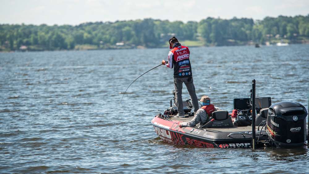 After about ten or so casts Brandon still hadnât had a bite. 