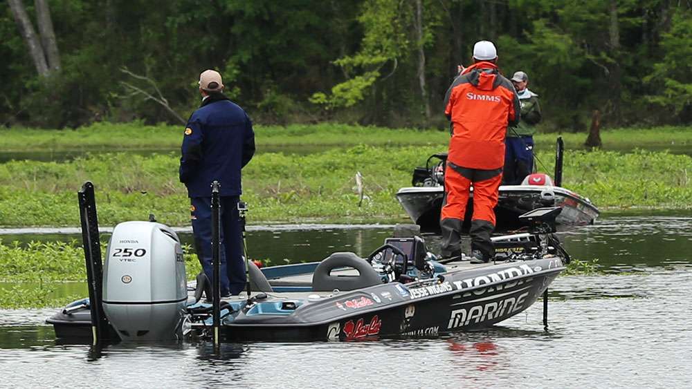Morgenthaler swings the fish inside his rig. 