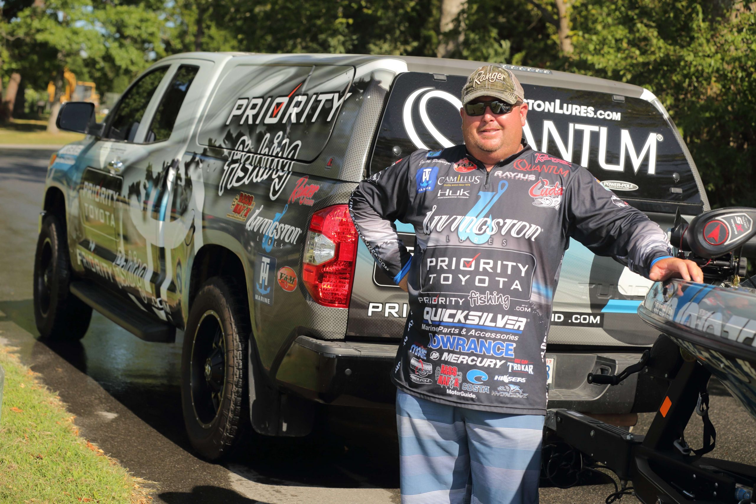 In a year, Powroznik puts about 28,000 miles on his Tundra, and he is often mistaken for a racing driver. âWeâll be pulling a bass boat, right at a lake, and people will ask âWhen does the race startâ,â Powroznik said. âIt happens at least three times on the road for every tournament.â 