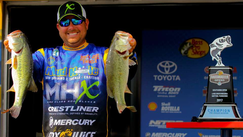 This is Cox's first B.A.S.S. victory, and with it comes a berth to the 2018 GEICO Bassmaster Classic - provided he competes in all three Southern Opens this season.