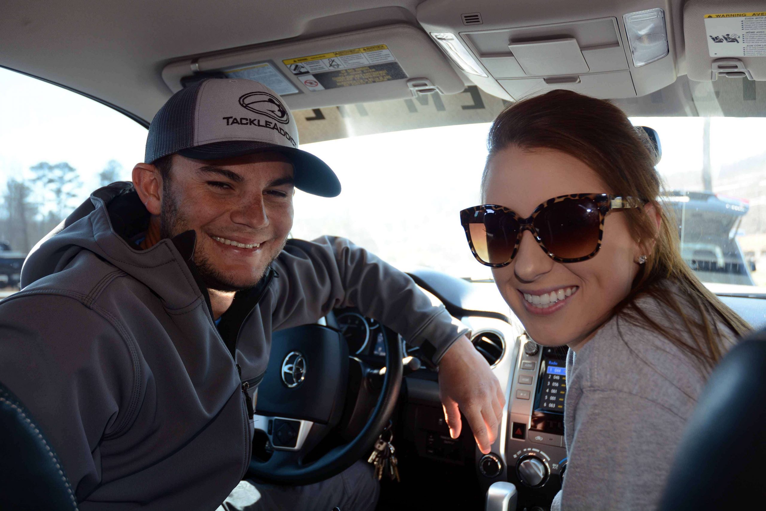 Jordan Lee and his girlfriend, Kristin, basically live out of his Toyota Tundra most of the year, and when they're not on the tournament trail, they take the truck on vacation. 