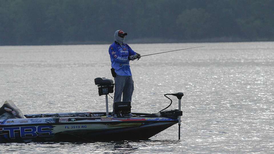 Shaw Grigsby busted 25 pounds on Day 1 of the Bass Pro Shops Bassmaster Southern Open #2 on Lake Chickamauga and ended Thursday in 2nd place.