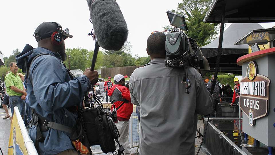 A local TV crew was hanging around the weigh-in.