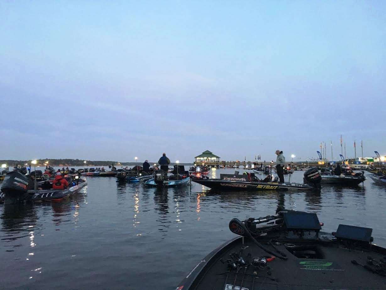 Day 2 of the Bassmaster Elite at Toledo Bend presented by Econo Lodge about to start. 
