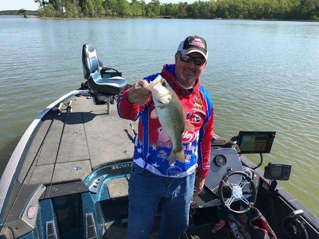 David Fritts with fish No. 5 for a limit. 