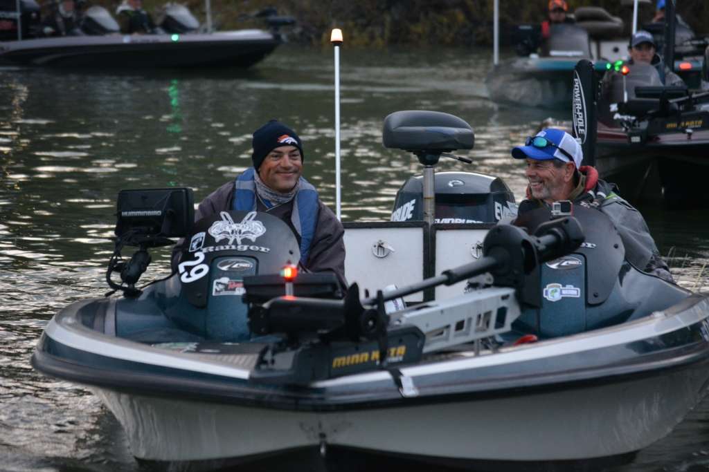 This boat has two guys from CO fishing for other states and we are one big CO family: Tim Brown, UT, and Mark Faber, WY.