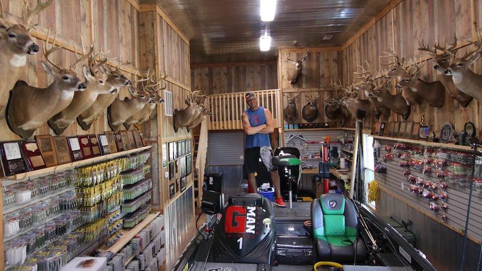 Inside you will find lots of trophies, horned and shiny, along with plenty of tackle and the space to store it. Upstairs is a fully finished attic and more storage.   