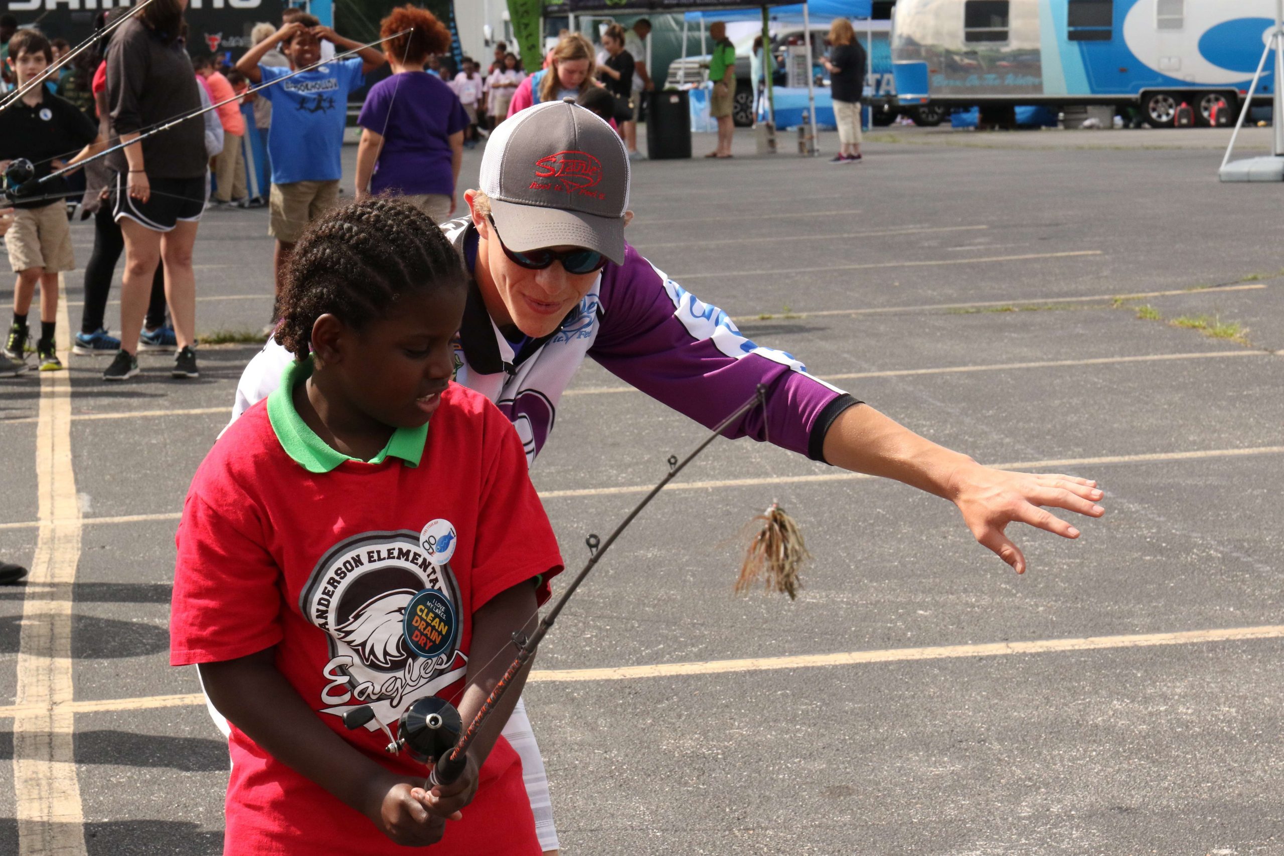 Students from five elementary schools in the east Texas area traveled up to 100 miles to learn about fishing and conservation.