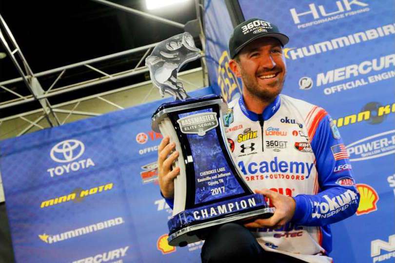 Jacob Wheeler is fishing his first season on the Bassmaster Elite Series and already has two big wins on his resume: the Bassmaster BASSfest at Chickamauga in 2014 and the Elite Series event on Cherokee Lake earlier this year. Interestingly, both of Wheelerâs victories came by fishing offshore structure, a tactic the young pro relishes.<p>
With summer fast approaching and bass across the country beginning to head offshore for their postspawn retreats, we asked Wheeler questions about five lures for fishing offshore structure in the summer. The first thing Wheeler addressed is the order in which these five lures should be thrown is critical.<p>
âWhen first approaching an offshore spot or school, I want to target the biggest bass in the school first,â Wheeler reveals. âFor that reason, I start my lure rotation with the loudest, most aggressive actions and progress down towards more subtle actions.â
